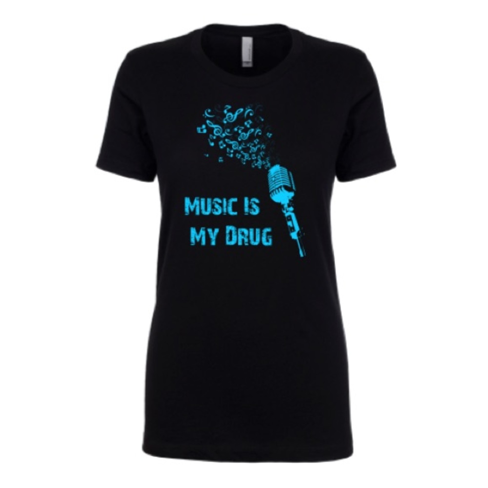 Music is my drug fitted tee